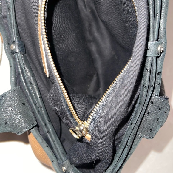 EUC See By Chloe Vintage Tan and Black Shoulder Bag with Textured Leather - Picture 8 of 9